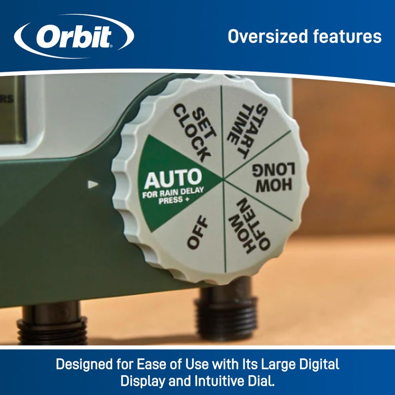 Orbit 56082 3-Outlet Programmable Digital Hose Watering Timer - Image 2